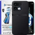 Etui na telefon Realme 16 Pro 5G Czarne Oxygen LUXE + Super Folia