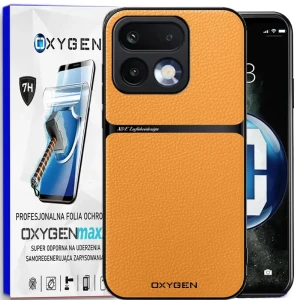 Etui na telefon Realme 16 Pro 5G Żółte Oxygen LUXE + Super Folia