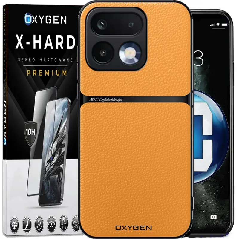 Etui na telefon Realme 16 Pro 5G Żółte Oxygen LUXE + Szkło Hartowane X-HARD