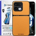 Etui na telefon Realme 16 Pro Plus 5G Żółte Oxygen LUXE + Super Folia