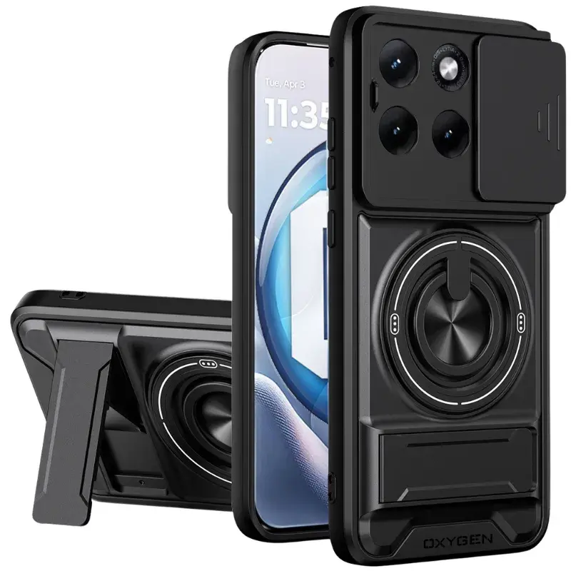 Etui na telefon Motorola Edge 70 Fusion Czarne Oxygen XR MAGSafe