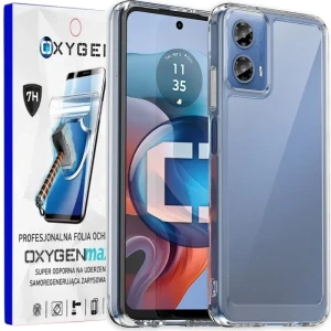 Etui na telefon Moto Edge 50 FUSION Oxygen Pure Bezbarwne + SUPER folia