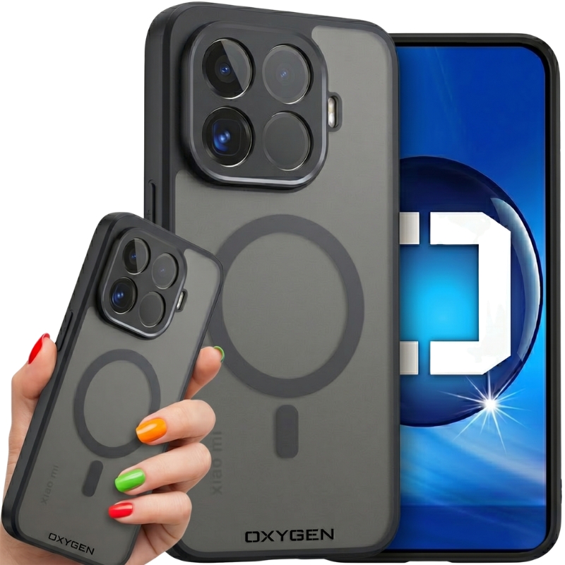 Etui na telefon Xiaomi 17T Pro Czarne Oxygen MAT MAGSafe