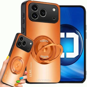 Etui na telefon Honor 600 Pro Pomarańczowe Oxygen LeaS MAGSafe 