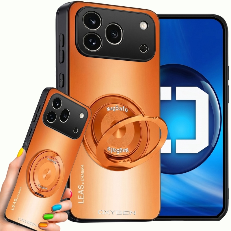 Etui na telefon Honor 600 Pro Pomarańczowe Oxygen LeaS MAGSafe