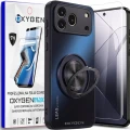 Etui na telefon Honor 600 Pro Czarne Oxygen LeaS MAGSafe  + Super Folia