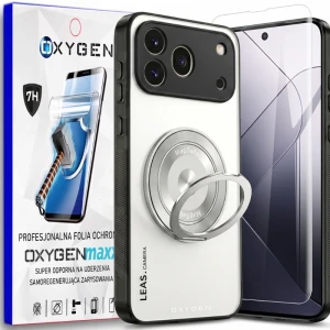 Etui na telefon Honor 600 Pro Białe Oxygen LeaS MAGSafe  + Super Folia  