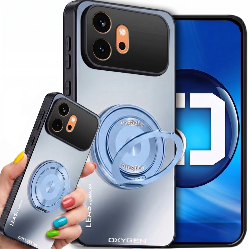 Etui na telefon Honor 600 Niebieskie Oxygen LeaS MAGSafe