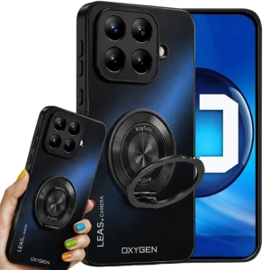 Etui na telefon Xiaomi 17T Czarne Oxygen LeaS MAGSafe