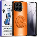 Etui na telefon Xiaomi 17T Pomarańczowe Oxygen LeaS MAGSafe  + Super Folia