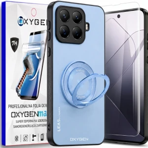 Etui na telefon Xiaomi 17T PRO Niebieskie Oxygen LeaS MAGSafe  + Super Folia