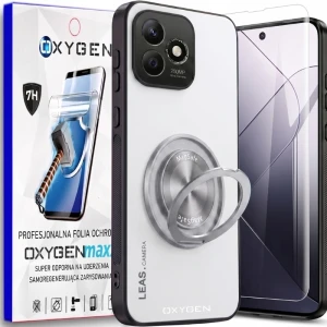 Etui na telefon Honor 600 Lite Białe Oxygen LeaS MAGSafe  + Super Folia