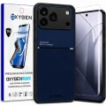 Etui na telefon Honor 600 Pro Niebieskie Oxygen IQS + Super Folia