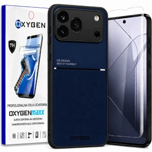 Etui na telefon Honor 600 Pro Niebieskie Oxygen IQS + Super Folia