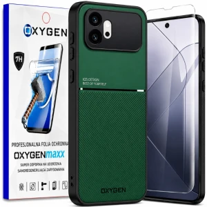 Etui na telefon Honor 600 Zielone Oxygen IQS + Super Folia
