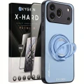 Etui na telefon Honor 600 Pro Niebieskie Oxygen LeaS MAGSafe  + Szkło Hartowane X-HARD