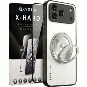 Etui na telefon Honor 600 Pro Białe Oxygen LeaS MAGSafe  + Szkło Hartowane X-HARD