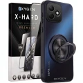 Etui na telefon Honor 600 Lite Czarne Oxygen LeaS MAGSafe  + Szkło Hartowane X-HARD