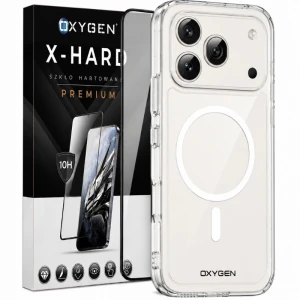 Etui na telefon Honor 600 Pro Bezbarwne Oxygen Pure MAGSafe + Szkło Hartowane X-HARD
