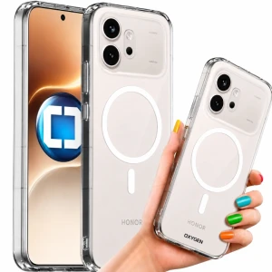 Etui na telefon Honor 600 Oxygen Pure MAGSafe Bezbarwne