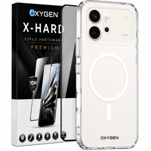 Etui na telefon Honor 600 Bezbarwne Oxygen Pure MAGSafe + Szkło Hartowane X-HARD