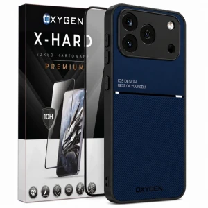 Etui na telefon Honor 600 Pro Niebieskie Oxygen IQS + Szkło Hartowane X-HARD