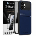 Etui na telefon Honor 600 Niebieskie Oxygen IQS + Szkło Hartowane X-HARD