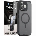 Etui na telefon Honor 600 Lite Czarne Oxygen MAT MAGSafe + Szkło Hartowane X-HARD