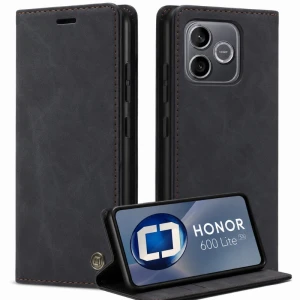 Etui na telefon Honor 600 Lite Czarne Oxygen BooK