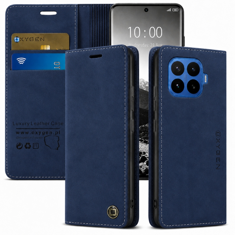 Etui na telefon Xiaomi 17T Niebieskie Oxygen BooK