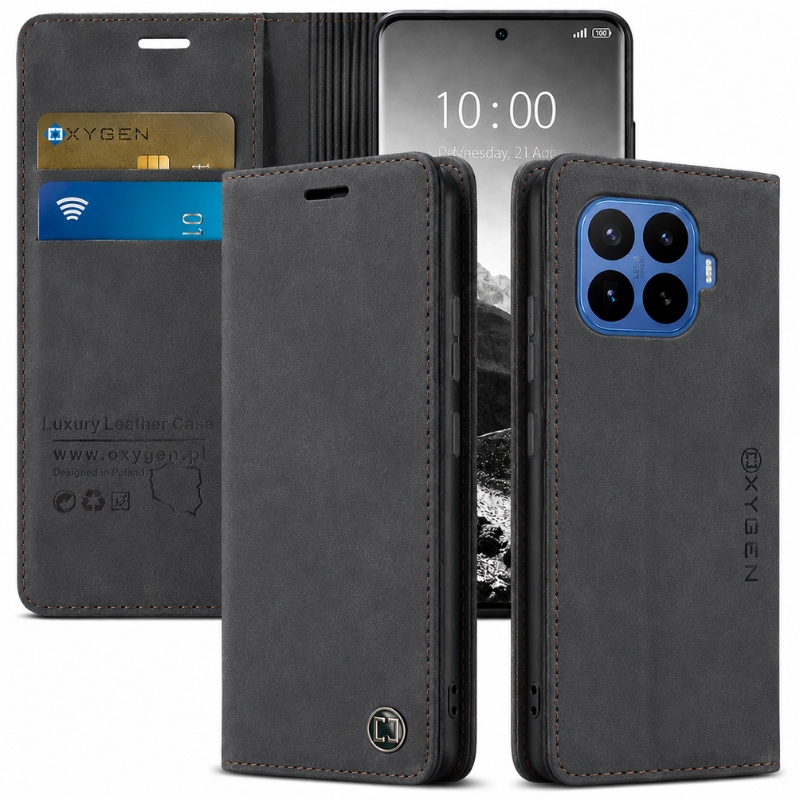 Etui na telefon Xiaomi 17T Pro Czarne Oxygen BooK