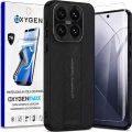 Etui na telefon Xiaomi 17 Czarne Oxygen Ultimate + Super Folia
