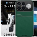 Etui na telefon Xiaomi Poco F8 Ultra Zielone Oxygen IQS + Szkło Hartowane X-HARD