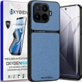 Etui na telefon Xiaomi 17T Niebieskie Oxygen LUXE + Super Folia