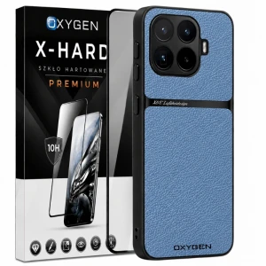 Etui na telefon Xiaomi 17T Niebieskie Oxygen LUXE + Szkło Hartowane X-HARD