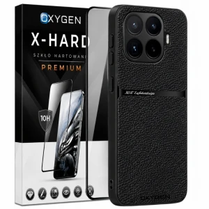 Etui na telefon Xiaomi 17T Czarne Oxygen LUXE + Szkło Hartowane X-HARD