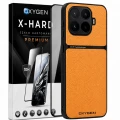 Etui na telefon Xiaomi 17T Pro Pomarańczowe Oxygen LUXE + Szkło Hartowane X-HARD
