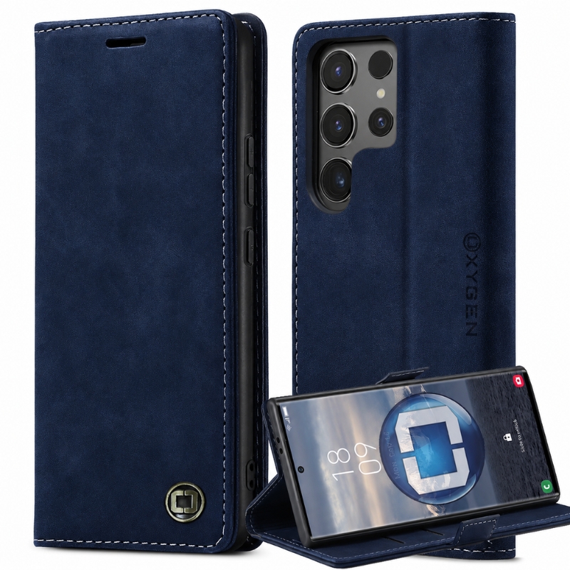 Etui na telefon Samsung S24 Ultra Niebieskie Oxygen BooK