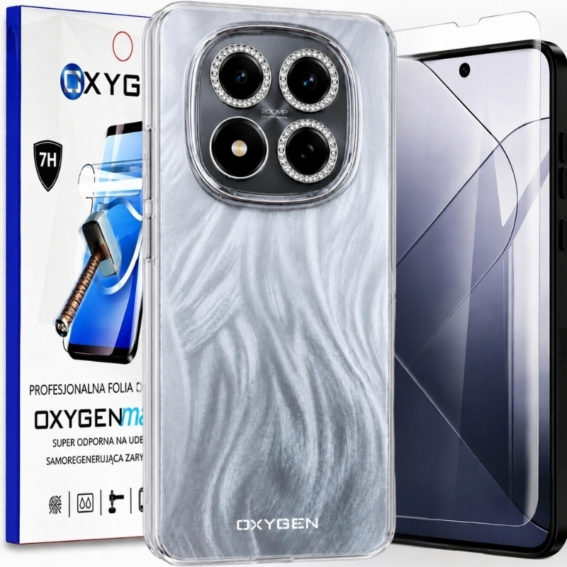 Etui na telefon Xiaomi Redmi Note 14 Pro 5G Oxygen LUNA + Super Folia