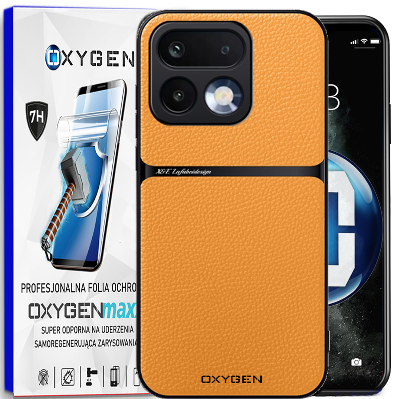 Etui na telefon Realme 16 Pro Plus 5G Żółte Oxygen LUXE MAGSafe + Super Folia.jpg