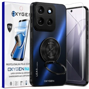 Etui na telefon Motorola Edge 70 Pro Czarne Oxygen LEAS + Super Folia
