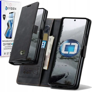 Etui na telefon Samsung Galaxy Z Fold 8 Ultra Czarne Oxygen BooK + Super Folia