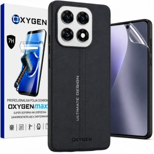 Etui na telefon Motorola Edge 70 Pro Czarne Oxygen Ultimate + Super Folia