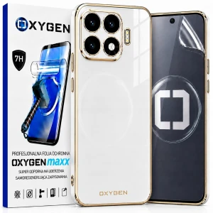 Etui na telefon Xiaomi 17T Białe Oxygen GLOW + Super Folia