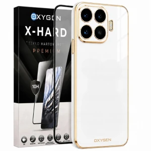 Etui na telefon Xiaomi 17T Białe Oxygen GLOW + Szkło Hartowane X-HARD