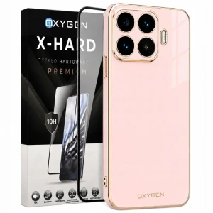 Etui na telefon Xiaomi 17T Pro Różowe Oxygen GLOW + Super Folia