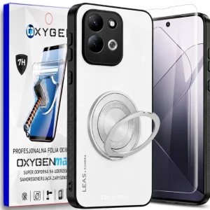 Etui na telefon Redmi Redmi 17 5G Białe Oxygen LEAS + Super Folia