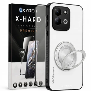 Etui na telefon Redmi Redmi 17 5G Białe Oxygen LEAS + Szkło Hartowane X-HARD
