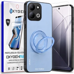Etui na telefon Redmi Redmi 17 5G Niebieskie Oxygen LEAS + Super Folia