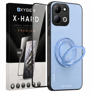 Etui na telefon Redmi Redmi 17 5G Niebieskie Oxygen LEAS + Szkło Hartowane X-HARD
